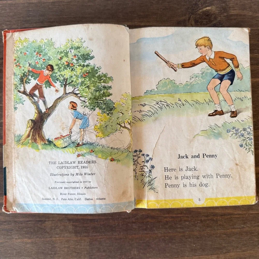 Vintage 1955 On the Way to Storyland Laidlaw Readers Hardcover School Book